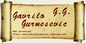 Gavrilo Gurmešević vizit kartica